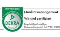 Als Verteilagentur ist unser Qualitätsmanagement im Unternehmen für die Haushaltswerbung und Prospektverteilung mit dem DEKRA- Sigel DIN ISO 9001:2008 zertifiziert.